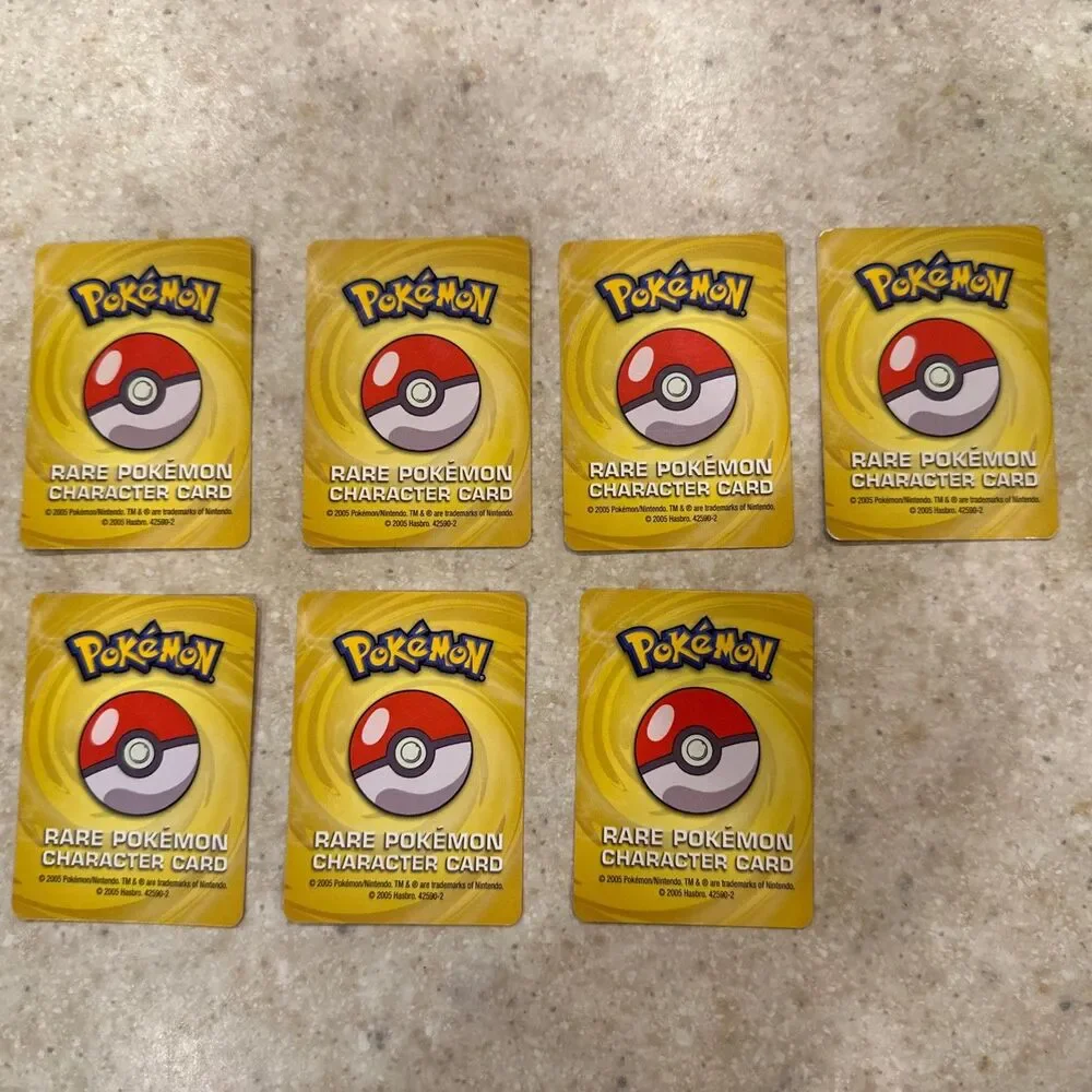 2005 Pokemon Master Trainer Board Game Gold Character Card Rare Lot Of 7